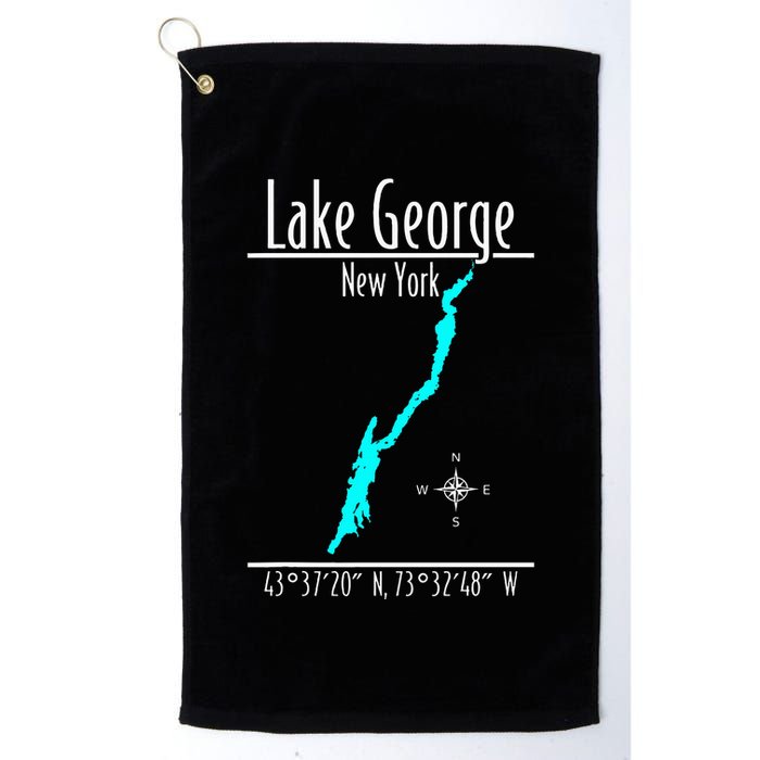 Modern Lake George New York Golf Towel