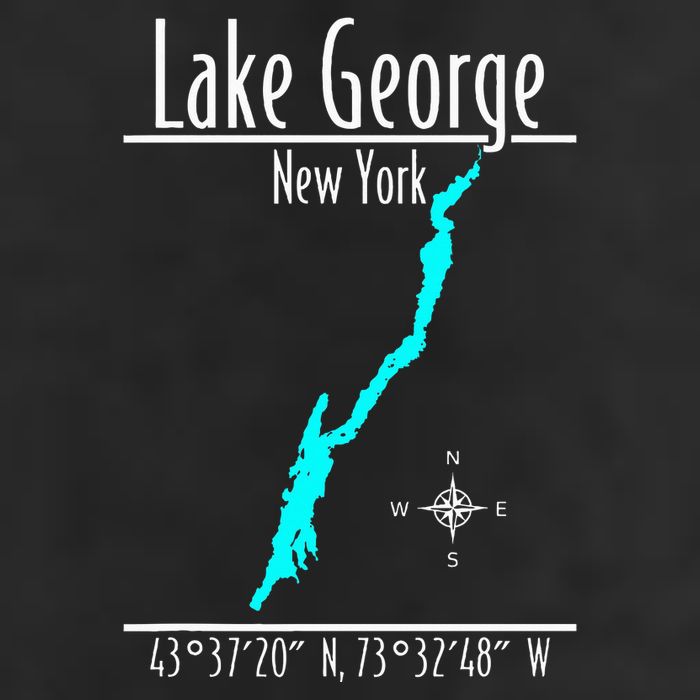 Modern Lake George New York Golf Towel