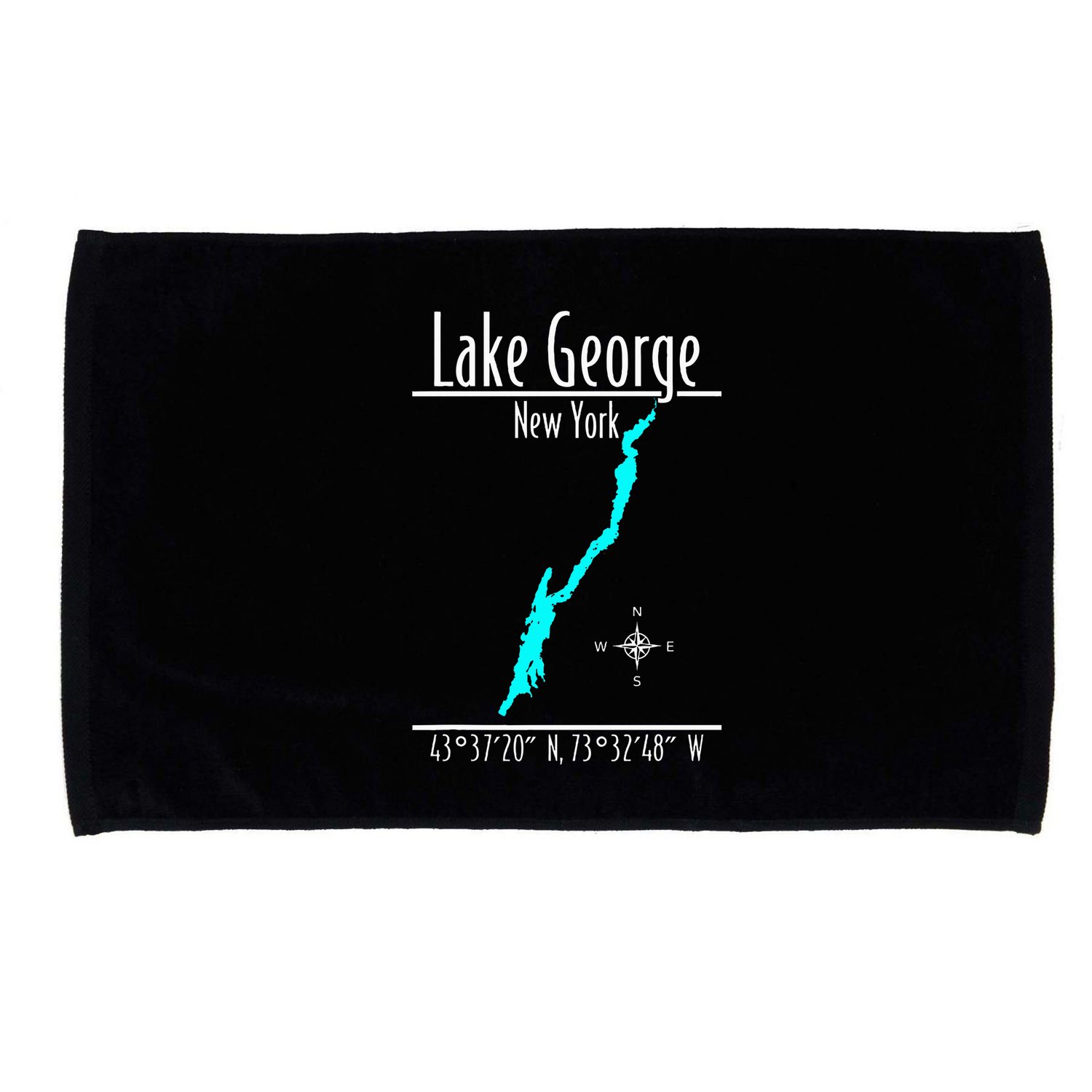 Modern Lake George New York Microfiber Hand Towel