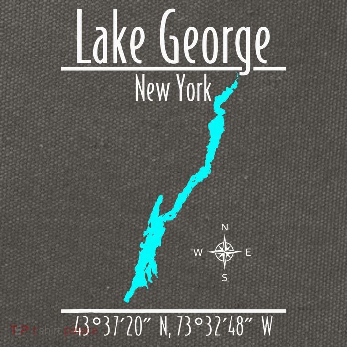Modern Lake George New York Cotton Canvas Backpack