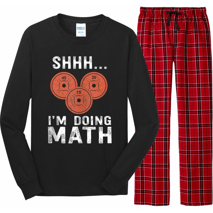 Math Lover Gym Weightlifting Funny Quote Workout Exercise Long Sleeve Pajama Set