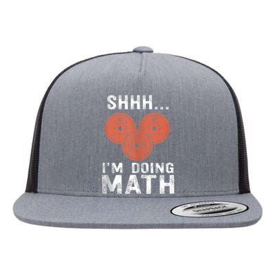 Math Lover Gym Weightlifting Funny Quote Workout Exercise Flat Bill Trucker Hat