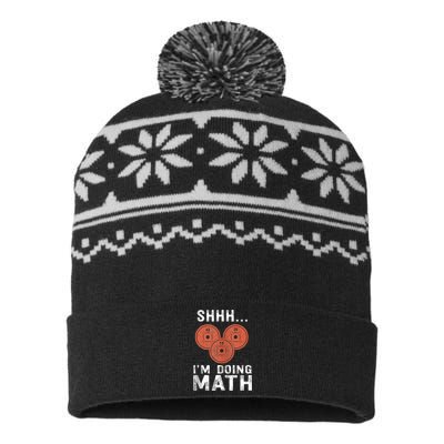 Math Lover Gym Weightlifting Funny Quote Workout Exercise USA-Made Snowflake Beanie