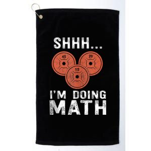 Math Lover Gym Weightlifting Funny Quote Workout Exercise Platinum Collection Golf Towel