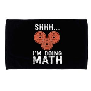 Math Lover Gym Weightlifting Funny Quote Workout Exercise Microfiber Hand Towel