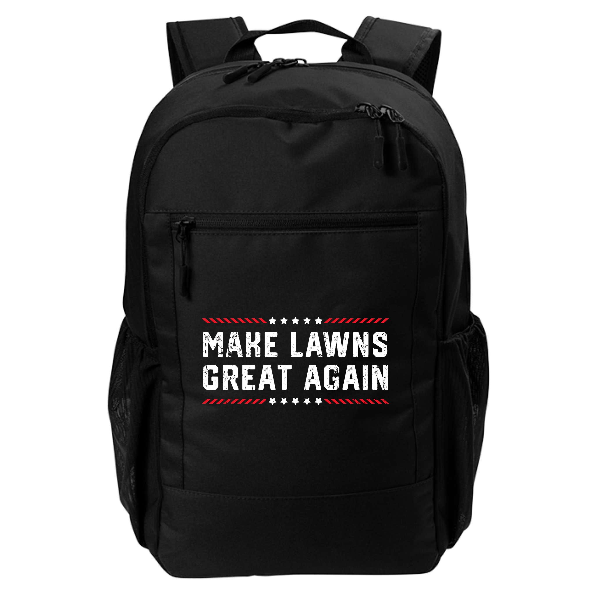 Make Lawns Great Again Lawn Mowing Dad American Flag Backpack