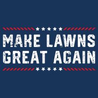 Make Lawns Great Again Lawn Mowing Dad American Flag Cooling Performance Crew T-Shirt