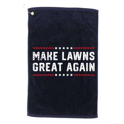 Make Lawns Great Again Lawn Mowing Dad American Flag Golf Towel