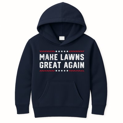Make Lawns Great Again Lawn Mowing Dad American Flag Kids Hoodie