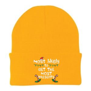 Most Likely Get Most Presents Christmas Xmas Family Matching Knit Cap Winter Beanie