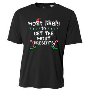 Most Likely Get Most Presents Christmas Xmas Family Matching Cooling Performance Crew T-Shirt