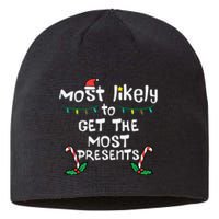 Most Likely Get Most Presents Christmas Xmas Family Matching Sustainable Beanie