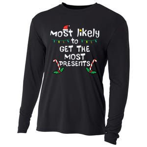 Most Likely Get Most Presents Christmas Xmas Family Matching Cooling Performance Long Sleeve Crew