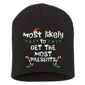 Most Likely Get Most Presents Christmas Xmas Family Matching Short Acrylic Beanie