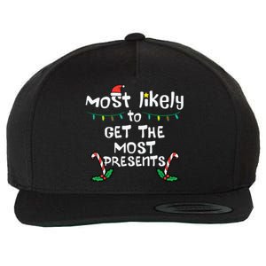 Most Likely Get Most Presents Christmas Xmas Family Matching Wool Snapback Cap