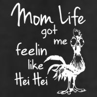 Mom Life Got Me Feelin Like Hei Hei 7 Panel Mesh Trucker Snapback Hat