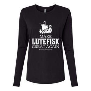 Make Lutefisk Great Again Womens Cotton Relaxed Long Sleeve T-Shirt