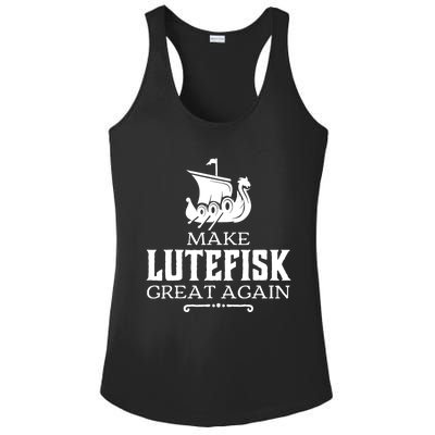 Make Lutefisk Great Again Ladies PosiCharge Competitor Racerback Tank