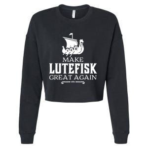 Make Lutefisk Great Again Cropped Pullover Crew