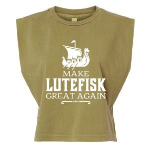 Make Lutefisk Great Again Garment-Dyed Women's Muscle Tee