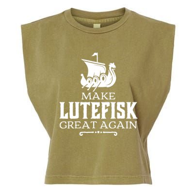 Make Lutefisk Great Again Garment-Dyed Women's Muscle Tee