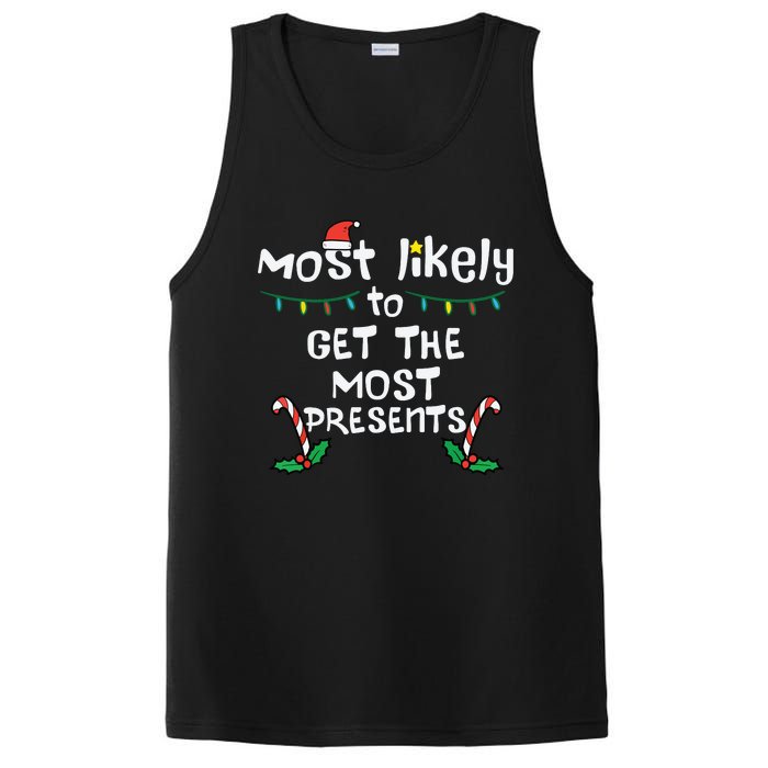 Most Likely Get Most Presents Christmas Xmas Family Matching PosiCharge Competitor Tank