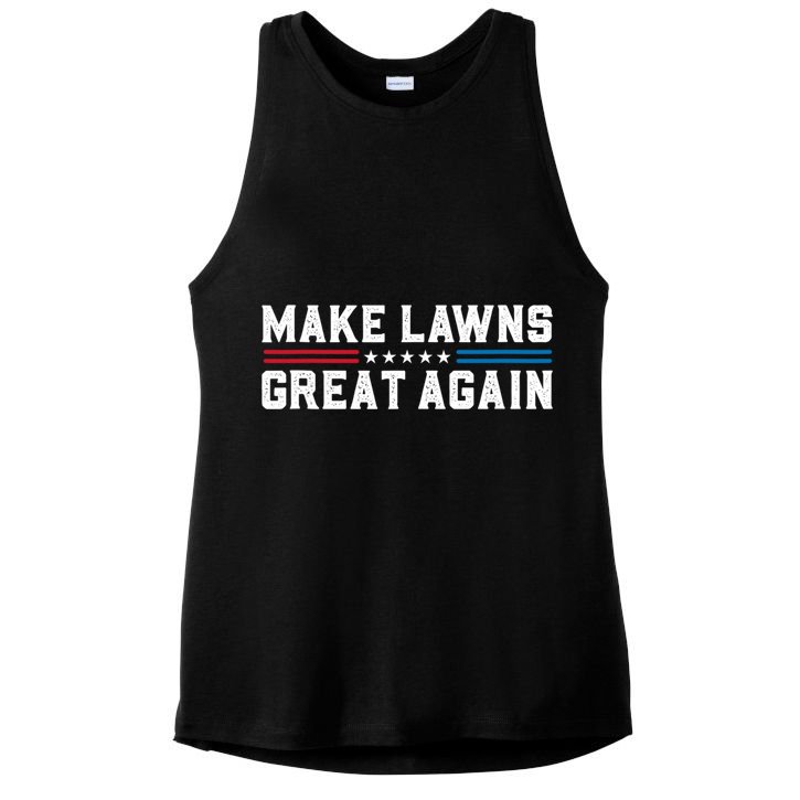 Make Lawns Great Again Ladies PosiCharge Tri-Blend Wicking Tank