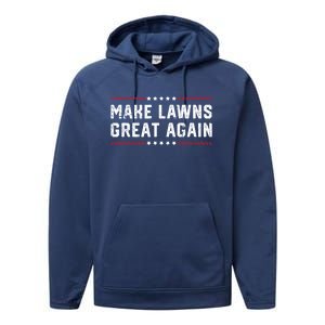 Make Lawns Great Again Performance Fleece Hoodie