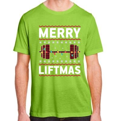 Merry Liftmas Gym Equipt Holiday Gift Ugly Christmas Cute Gift Adult ChromaSoft Performance T-Shirt