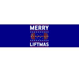 Merry Liftmas Gym Equipt Holiday Gift Ugly Christmas Cute Gift Bumper Sticker