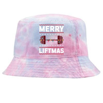 Merry Liftmas Gym Equipt Holiday Gift Ugly Christmas Cute Gift Tie-Dyed Bucket Hat