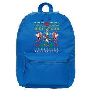 Music Loves Guitar Note Christmas Ugly Musical Teacher Santa Gift 16 in Basic Backpack