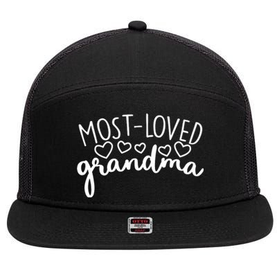 Most Loved Grandma 7 Panel Mesh Trucker Snapback Hat