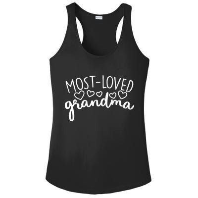 Most Loved Grandma Ladies PosiCharge Competitor Racerback Tank