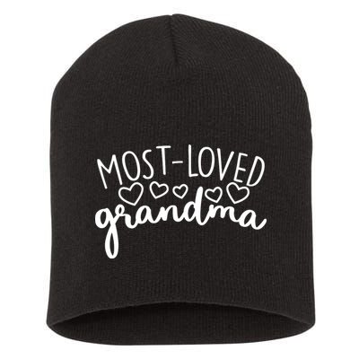Most Loved Grandma Short Acrylic Beanie