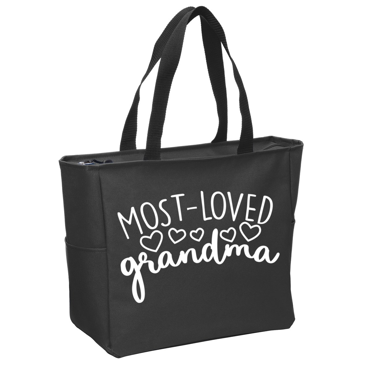 Most Loved Grandma Zip Tote Bag