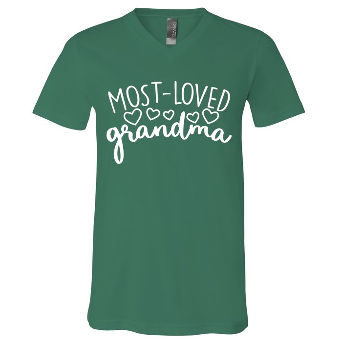Most Loved Grandma V-Neck T-Shirt