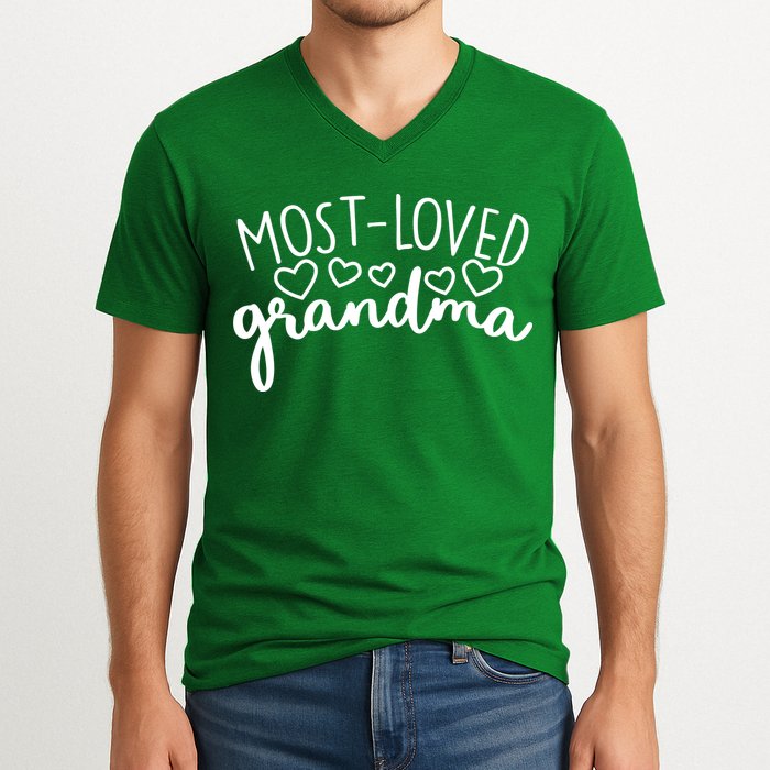 Most Loved Grandma V-Neck T-Shirt