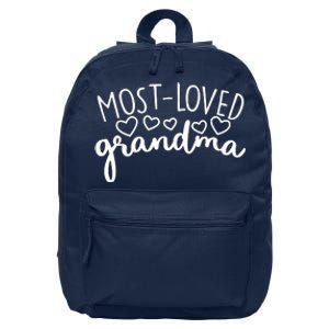 Most Loved Grandma 16 in Basic Backpack