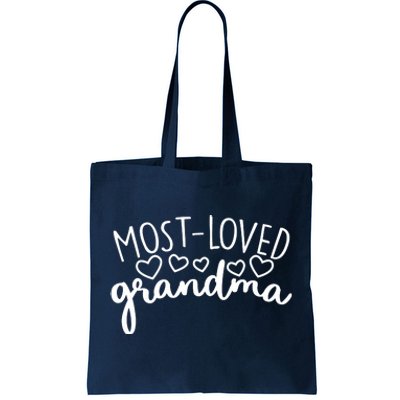 Most Loved Grandma Tote Bag