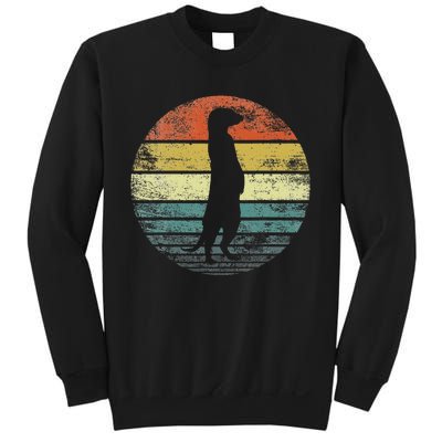 Meerkat Lover Gift Funny Retro Vintage Zoo Animal Silhouette Sweatshirt