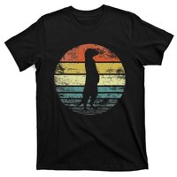 Meerkat Lover Gift Funny Retro Vintage Zoo Animal Silhouette T-Shirt