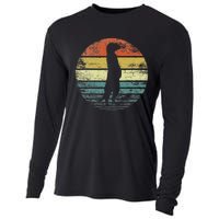 Meerkat Lover Gift Funny Retro Vintage Zoo Animal Silhouette Cooling Performance Long Sleeve Crew