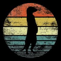 Meerkat Lover Gift Funny Retro Vintage Zoo Animal Silhouette Toddler T-Shirt