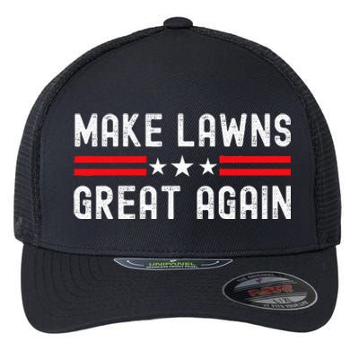 Make Lawns Great Again Funny Lawn Mower Dad Gardener Flexfit Unipanel Trucker Cap