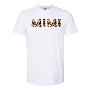 Mimi Leopard Grandma Mothers Day Christmas Birthday Cute Gift Softstyle CVC T-Shirt