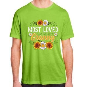 Most Loved Granny Sunflower Cute Mothers Day Funny Gift Adult ChromaSoft Performance T-Shirt