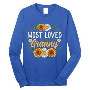 Most Loved Granny Sunflower Cute Mothers Day Funny Gift Long Sleeve Shirt