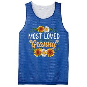 Most Loved Granny Sunflower Cute Mothers Day Funny Gift Mesh Reversible Basketball Jersey Tank