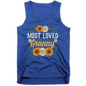 Most Loved Granny Sunflower Cute Mothers Day Funny Gift Tank Top